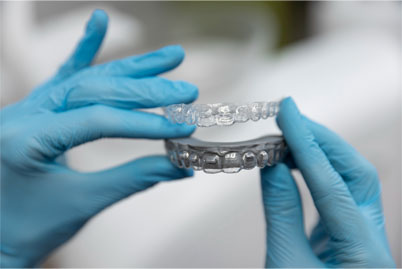Custom clear aligners prepared for orthodontic treatment